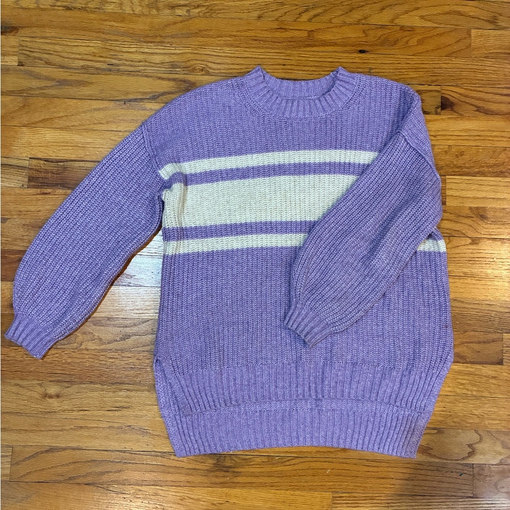 Cozy American Eagle Purple Crewneck Sweater